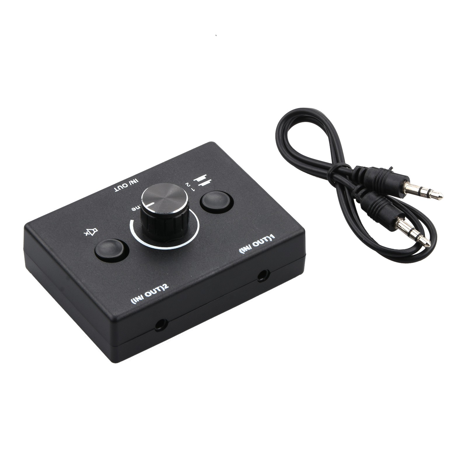 2 Way 3.5mm  Audio Switcher Selector Stereo Audio Switcher Splitter  1x2/ 2x1