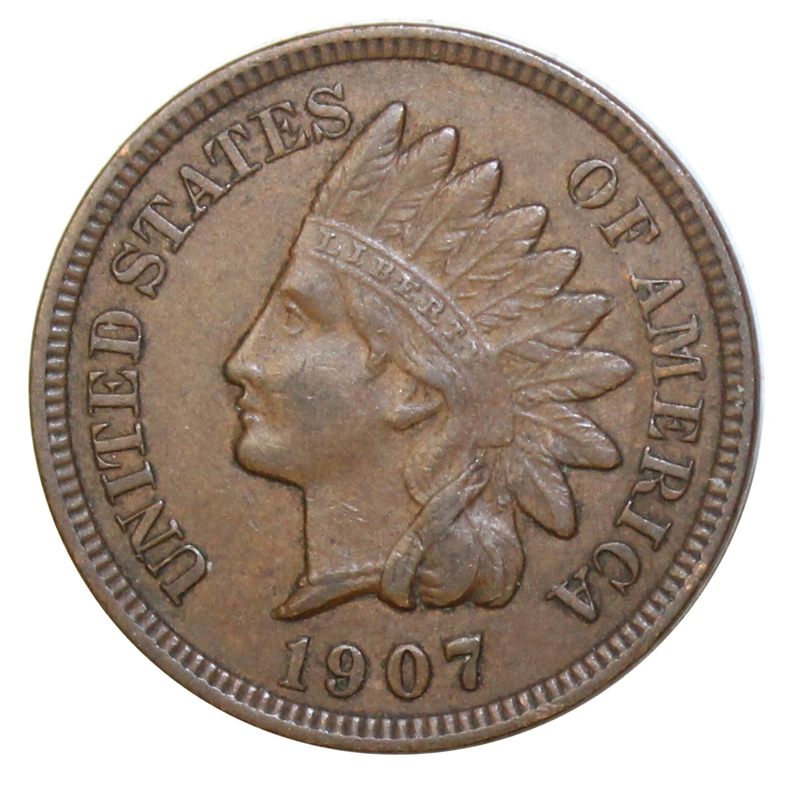1907 Indian Head Cent Penny Xtra Fine XF
