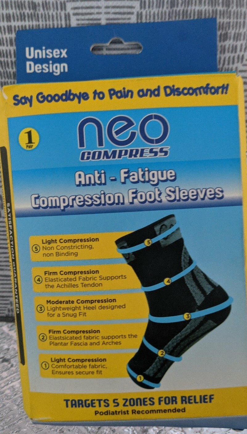 NEO COMPRESS Anti-Fatigue Compression Foot Sleeves -  Medium