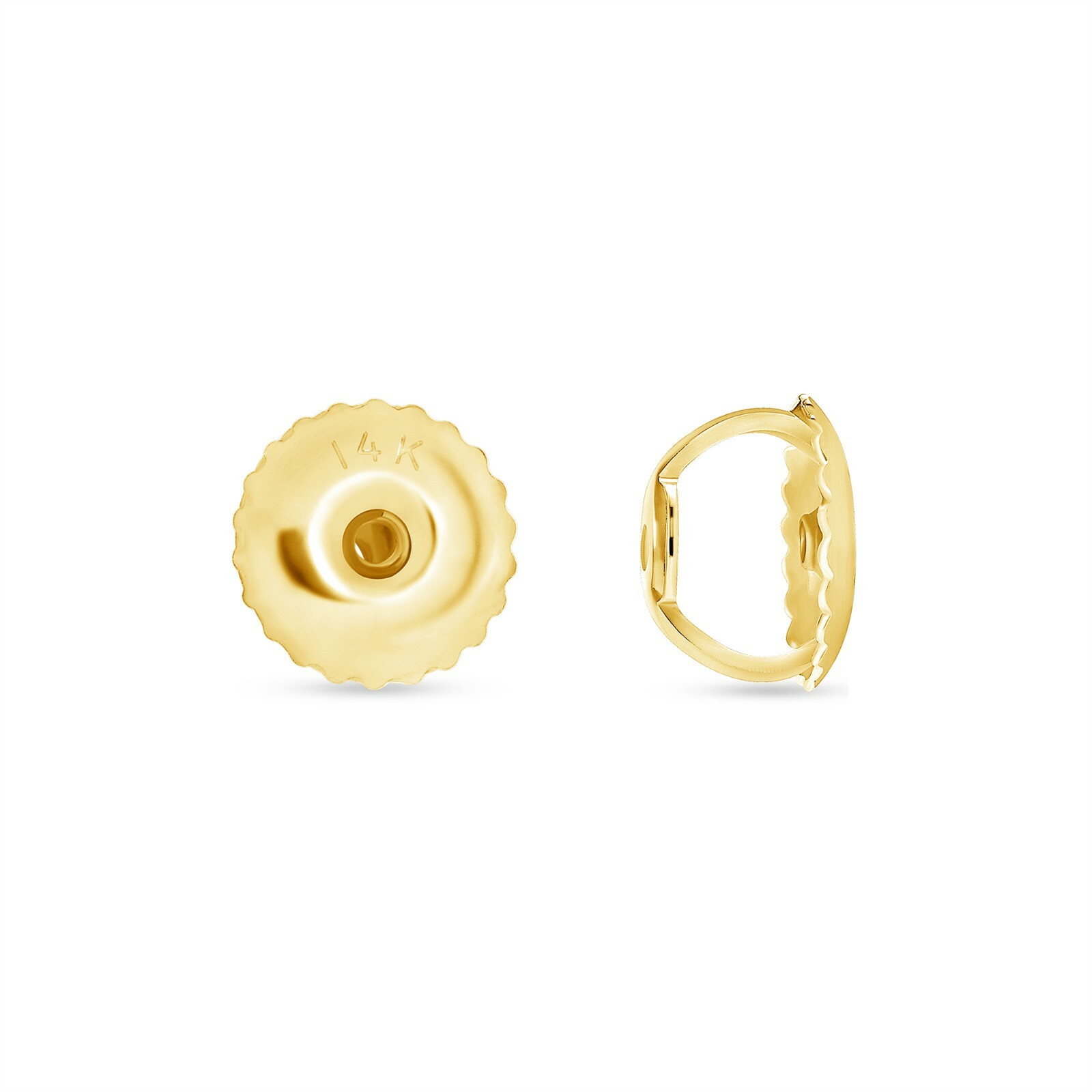 14K Yellow Gold Stud Earring Finding Mounting Setting Princess Martini ScrewBack