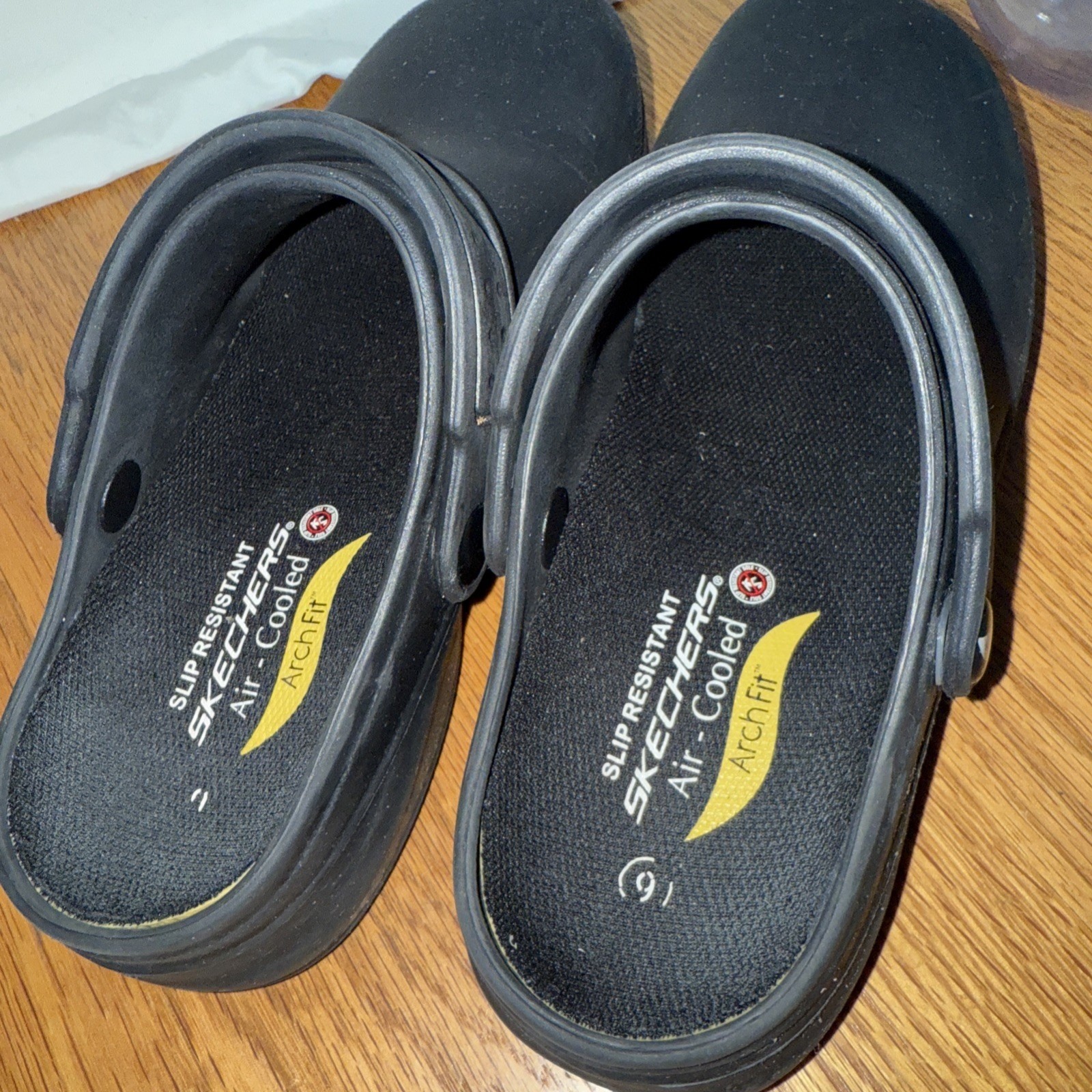 Skechers Riverbound Arch Fit Slip Resistant Work Black Clogs Air Cooled Size 6