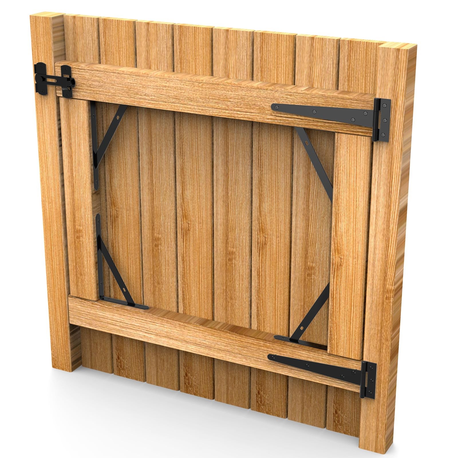 Fence Gate Frame Kit with 8 inch Hinges and Gate Latch, Includes Corner Brace...