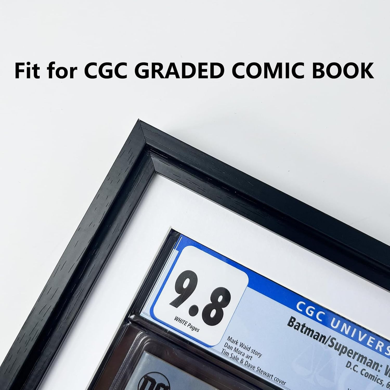 Single Graded Comic Book Frame for Standard CGC Graded Comic Books,Solid Wood (W