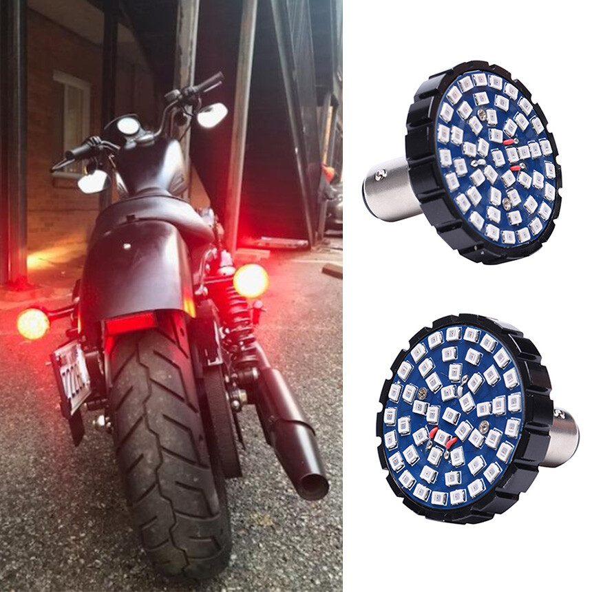Red LED Turn Signal Brake Lights 1157 Bullet For Harley Davidson Iron 883 1200