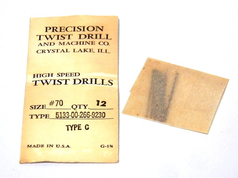 12 PTD Precision Twist Drill #70 (.0280) Wire Gauge Drill Bits..........(C-1-1)
