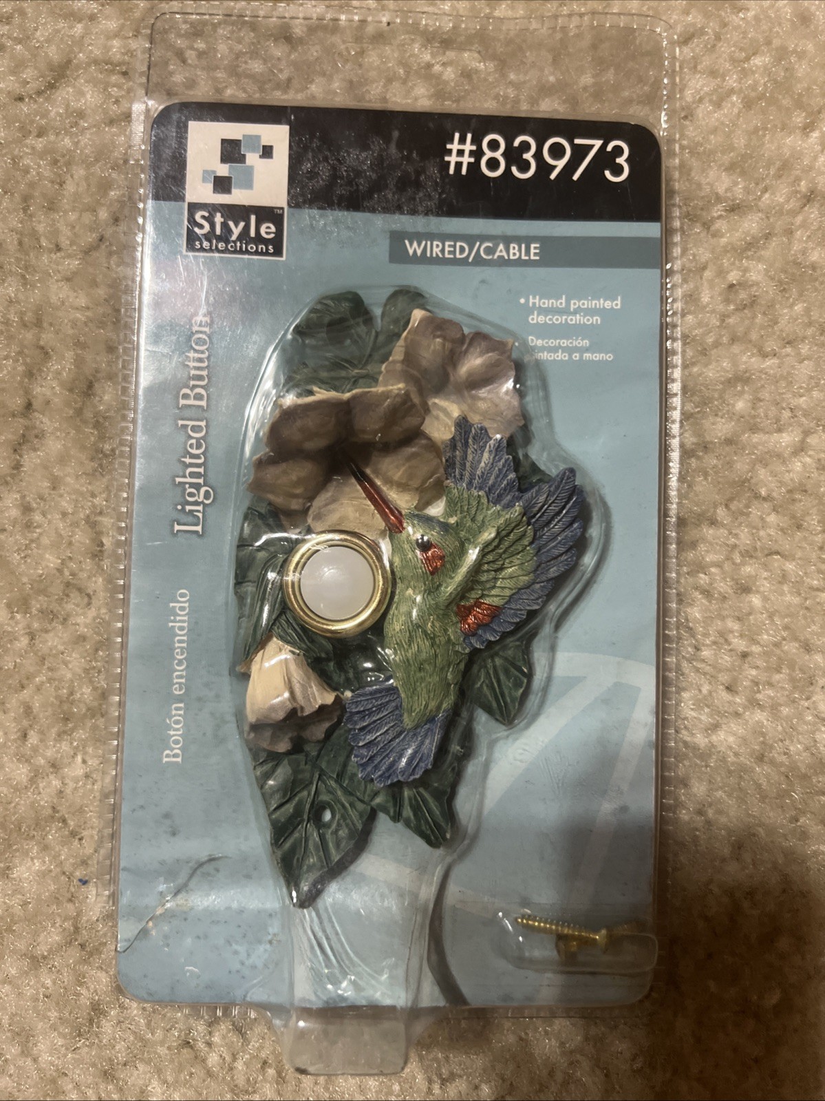 Lamson & Sessions Style Selections Hummingbird Wired Doorbell Lighted Button