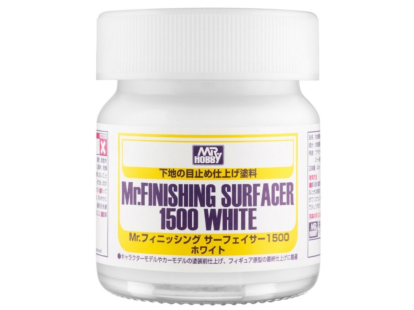 Mr.Hobby - Mr.Finishing Surfacer 1500 White, 40 ml, SF-291