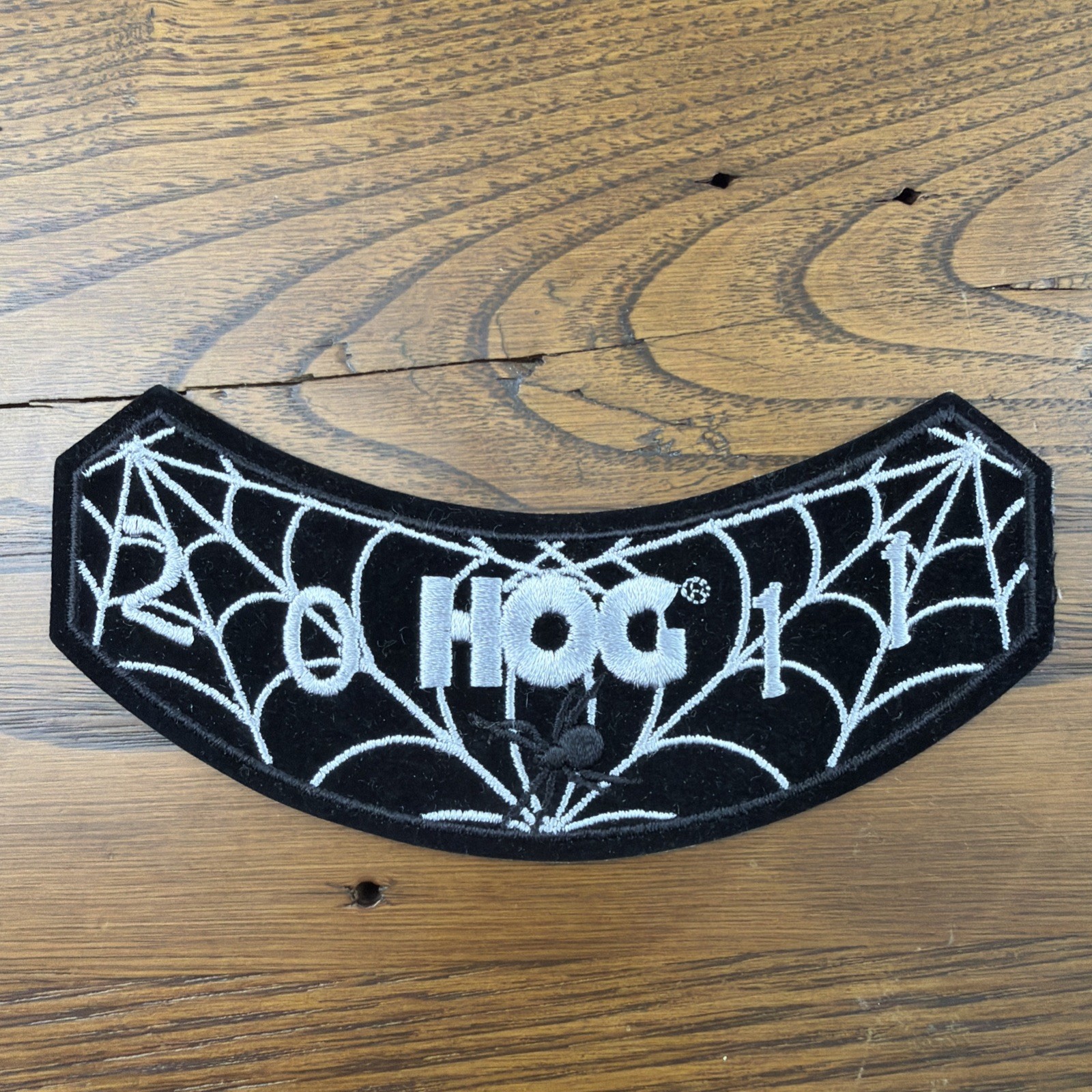2011 Harley Owners Group HOG Spider Web Rocker Patch New Never Used