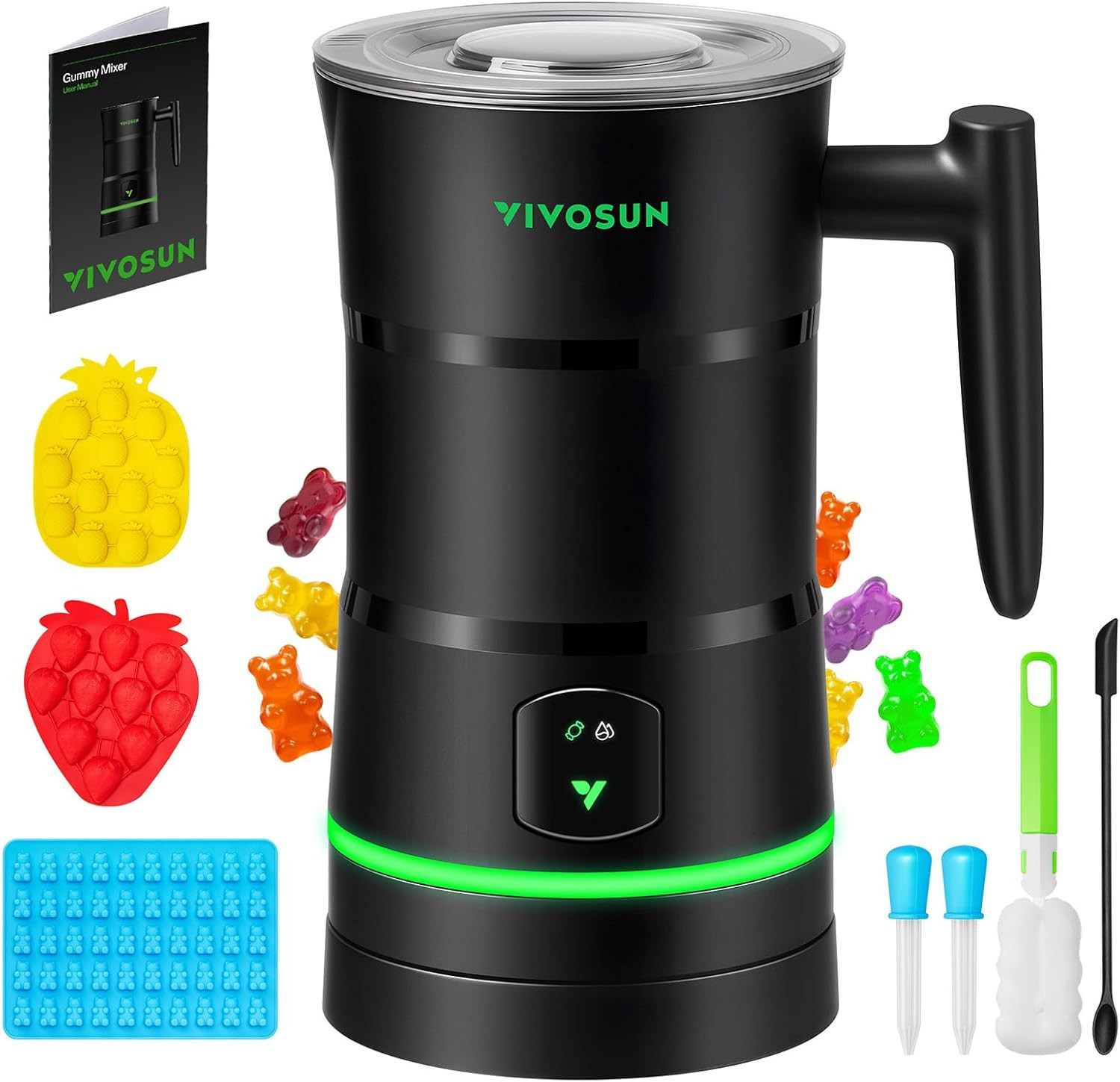 Gummy Maker Machine, Hands-Free Candy Maker, Oil Infused Edible Mixer with Dual