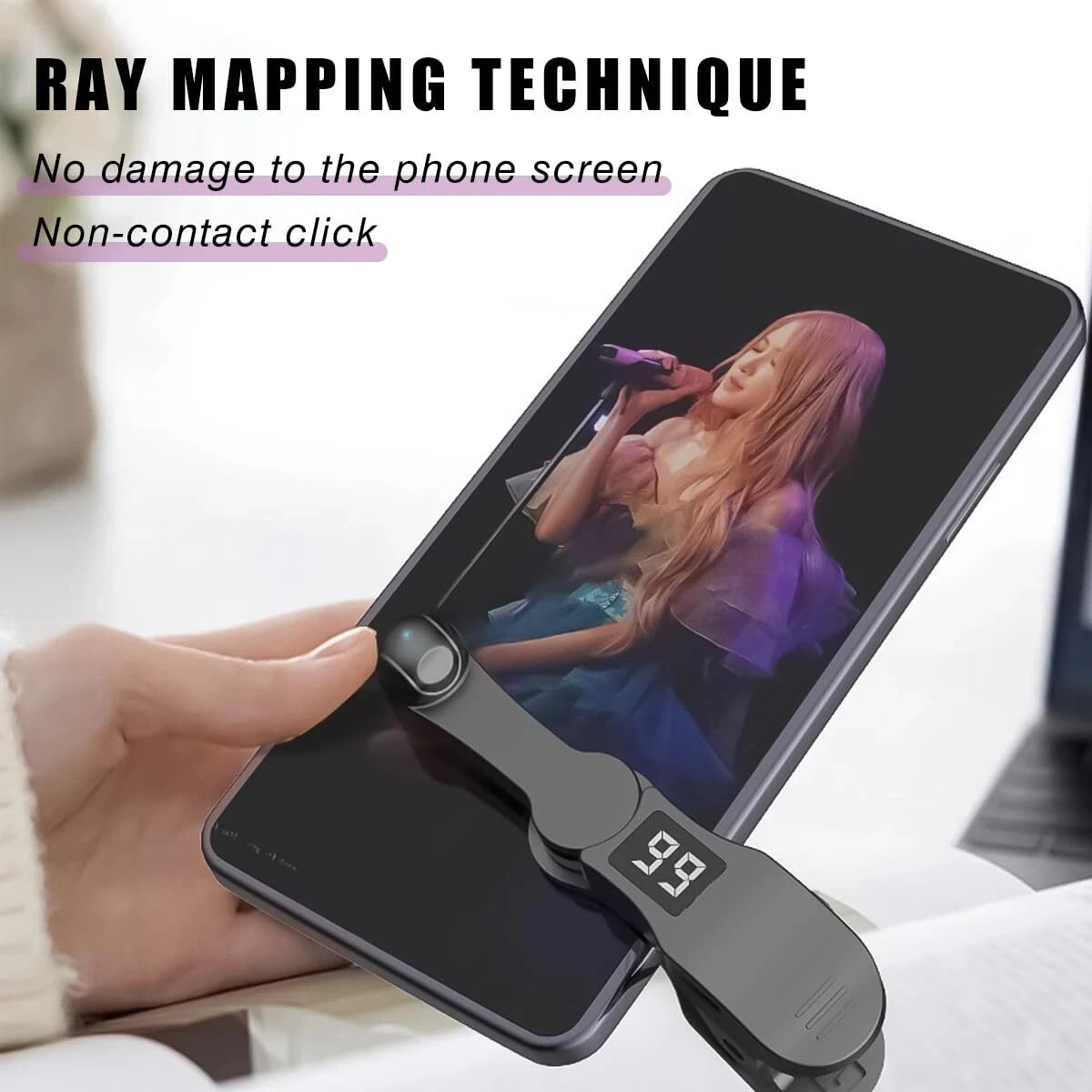 Rechargeable Automatic Clicker for Phone, Auto Screen Clicker Screen Device Gift