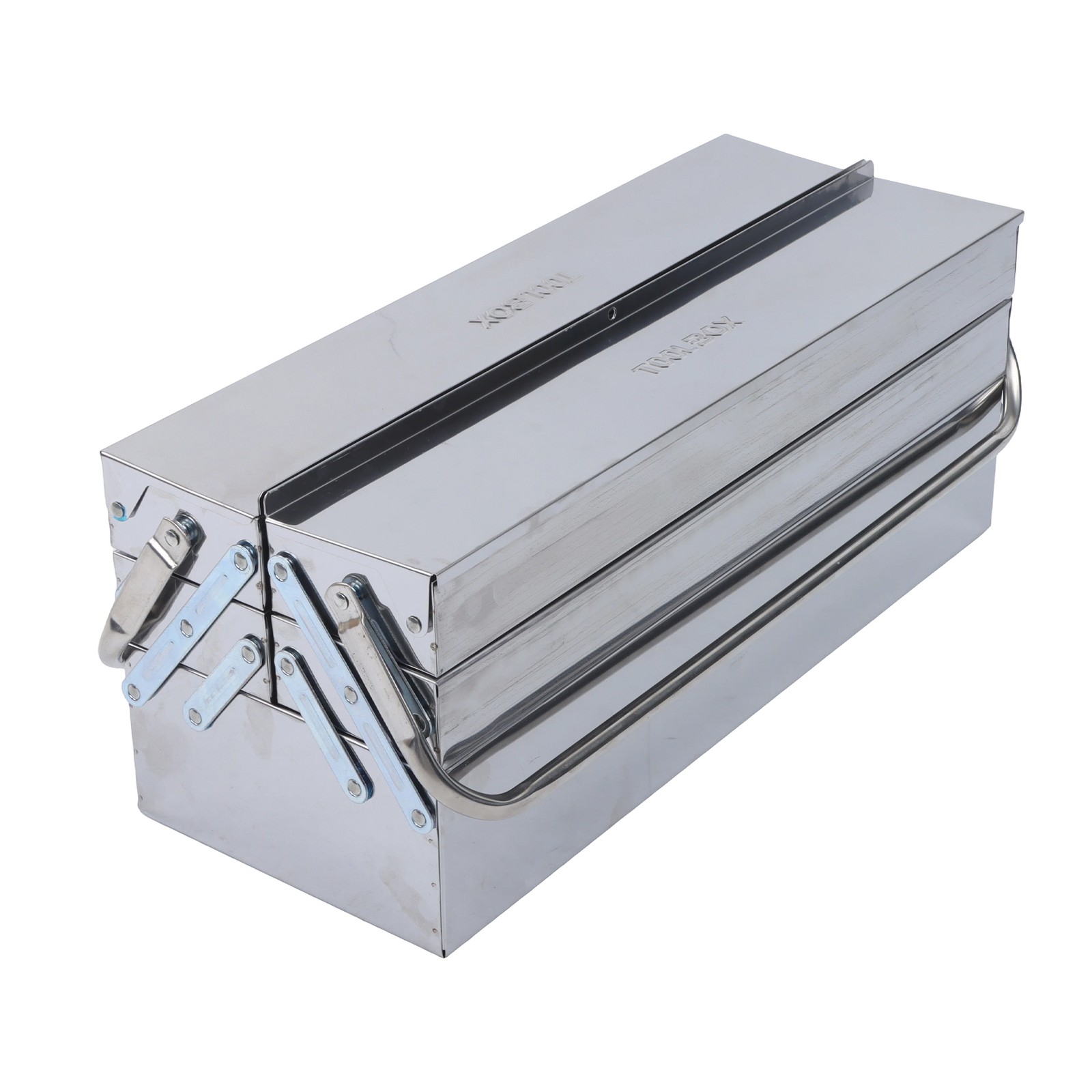 14/16.5/18/21-inch Stainless Steel Tool Box 3-Tier 5-Tray Cantilever Toolbox