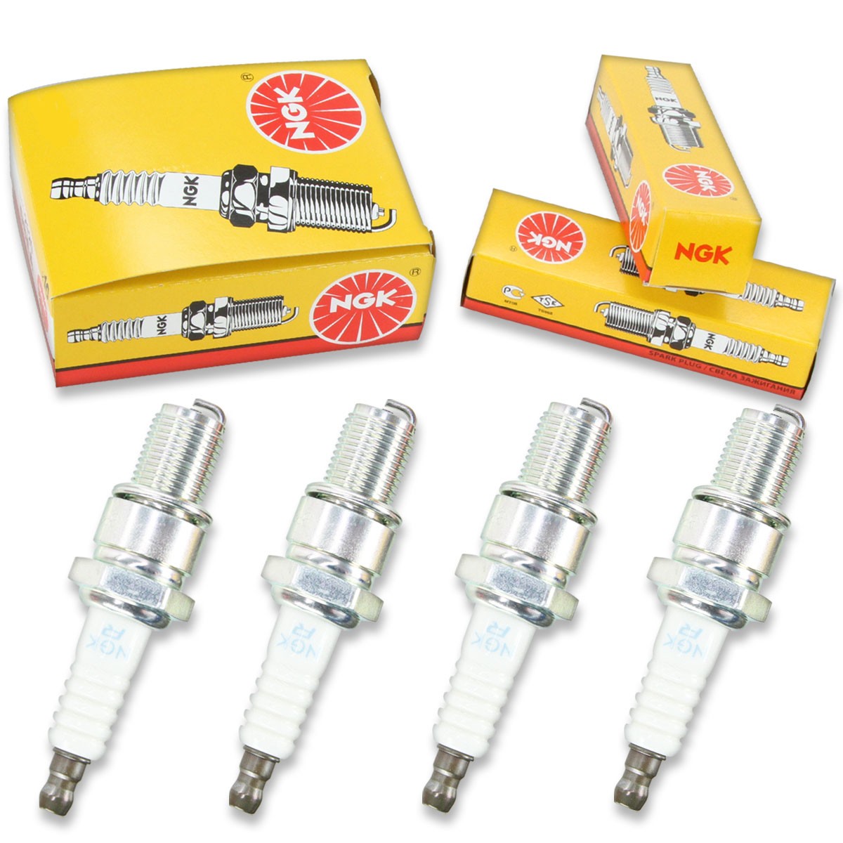 4pcs 74-75 Ski-Doo TNT 340 NGK Standard Spark Plugs 339cc 20ci FA Kit Set dx
