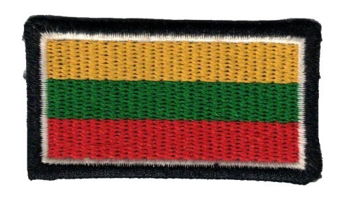 Lithuanian Army embroidered flag sleeve patch