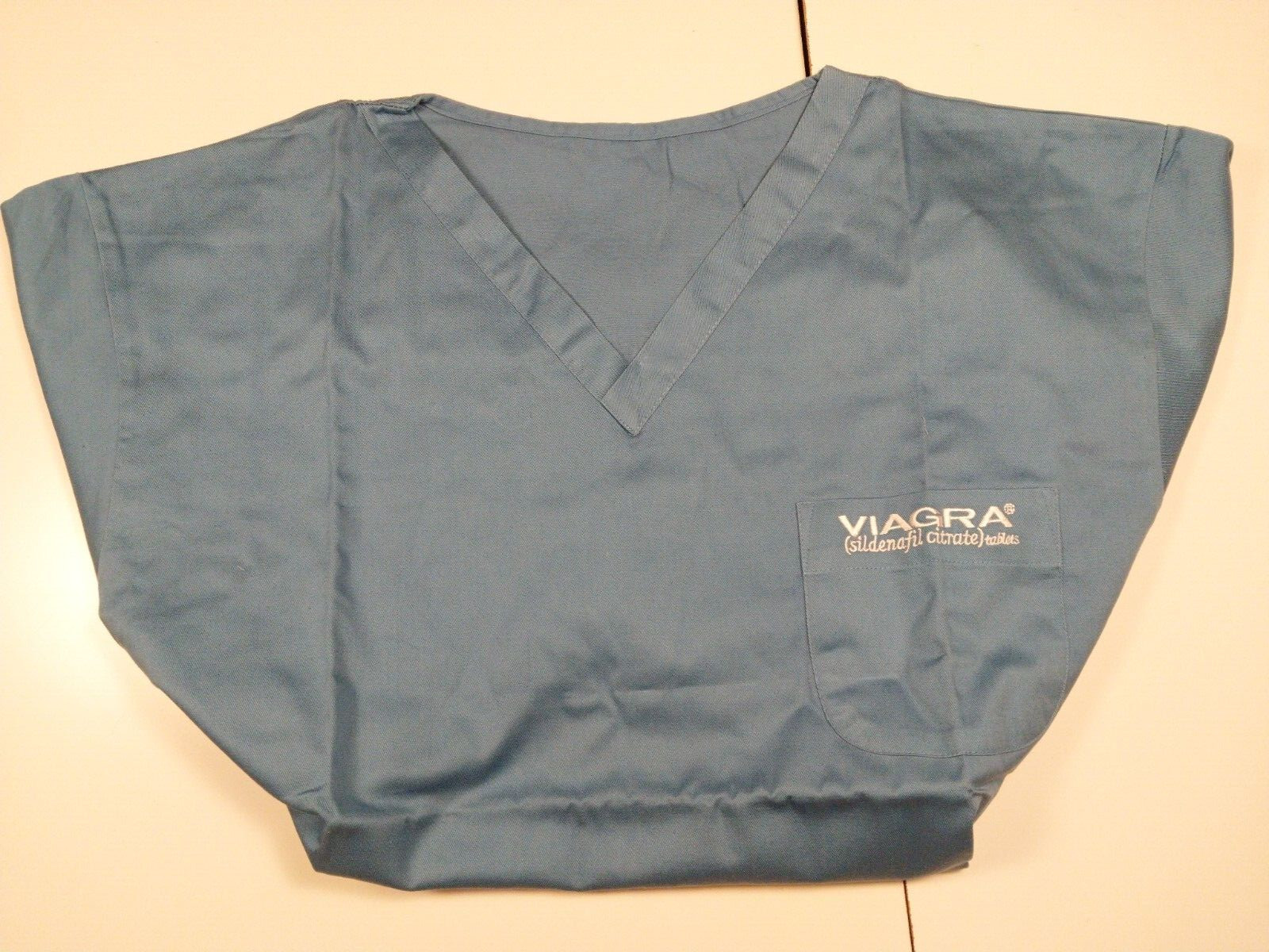 Viagra Scrub Top Shirt (one-size), NEW in wrapper