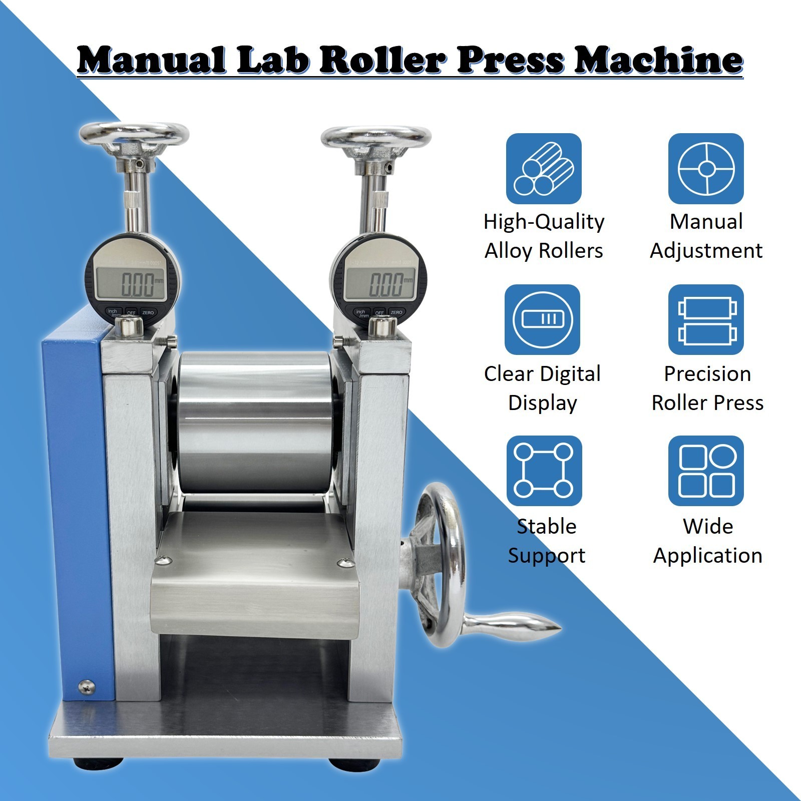 Manual Roller Machine (Vertical, HRC60+ Roller, 0-100mm Width, 0-3mm Thickness)