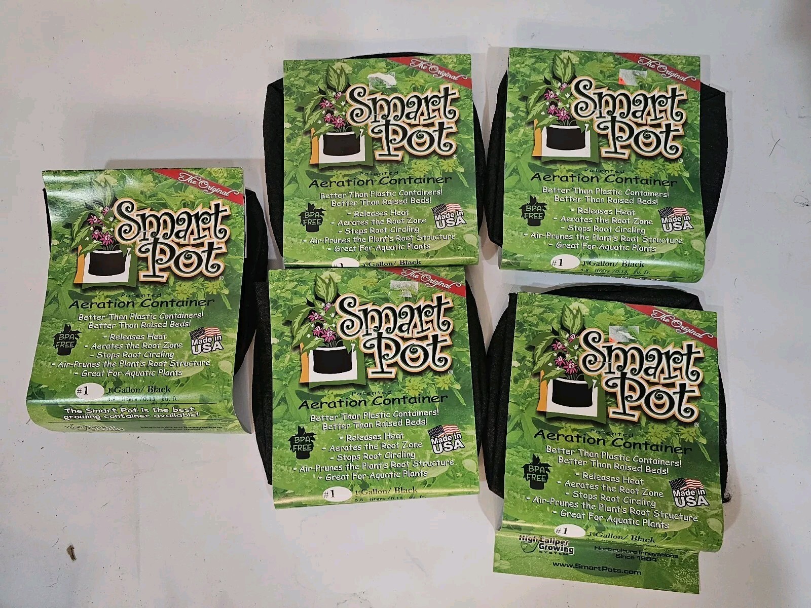 Smart Pots 1 Gallon Plant Aeration Pot Fabric Hydroponic Containers (25)