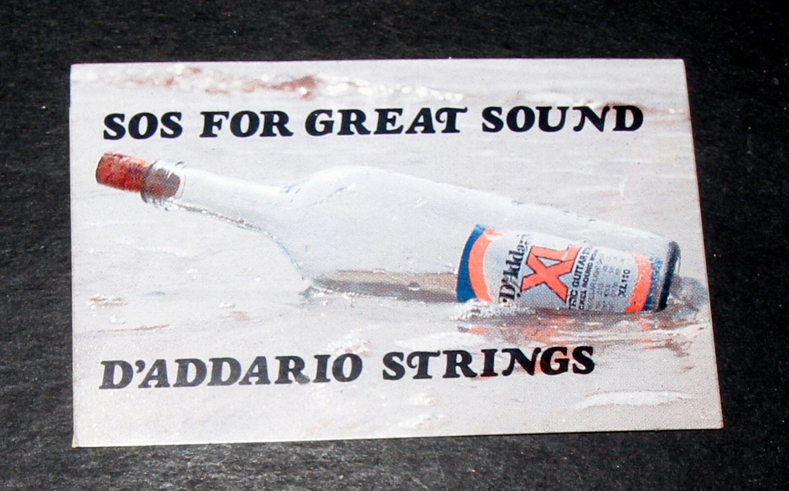 D'ADDARIO STRINGS SOS For Great Sound Vintage 1980s guitar case STICKER