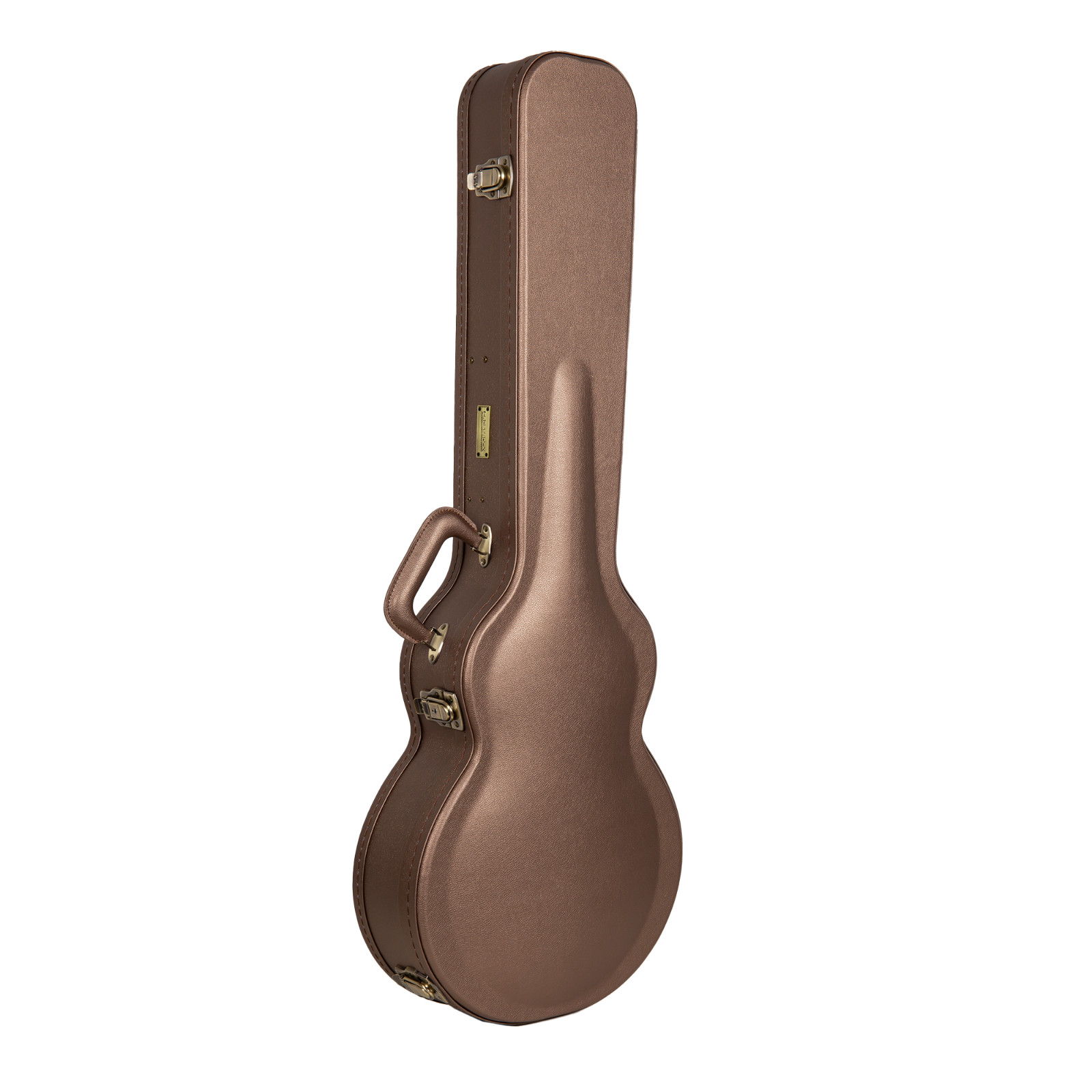 Crossrock Designer Series-Wood Case for Les Paul Electric Guita-Chocolate Brown