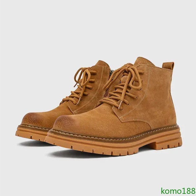 38-45 Retro British Men Round Toe Lace Up Formal Dress Business Work Ankle Boots