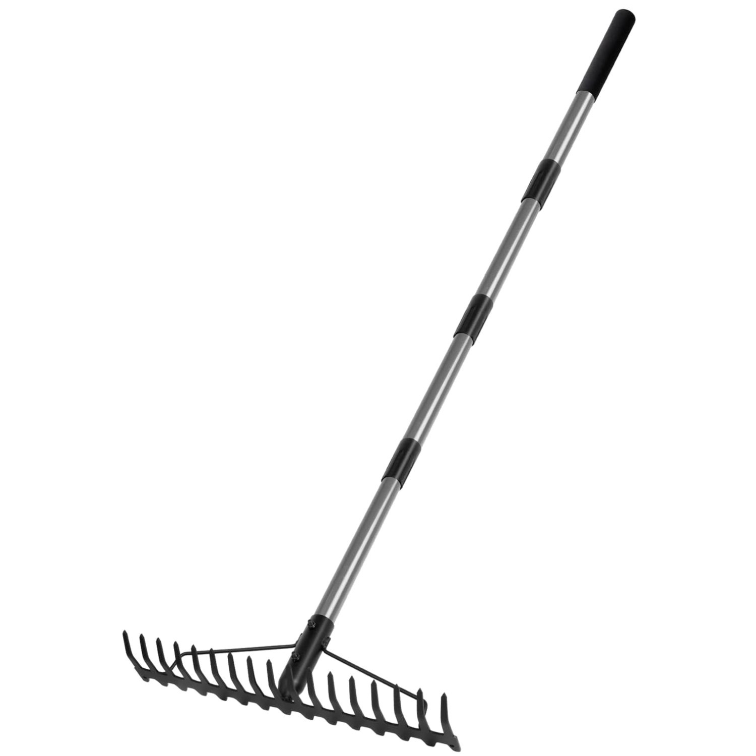 High-Quality 17 Tines Garden Rake, Stainless Steel