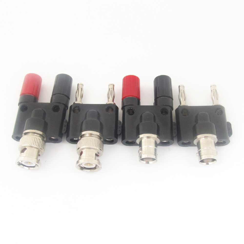 BNC to Banana Female Plug BNC Male Female To Dual Banana Male RF Coaxial Adapter