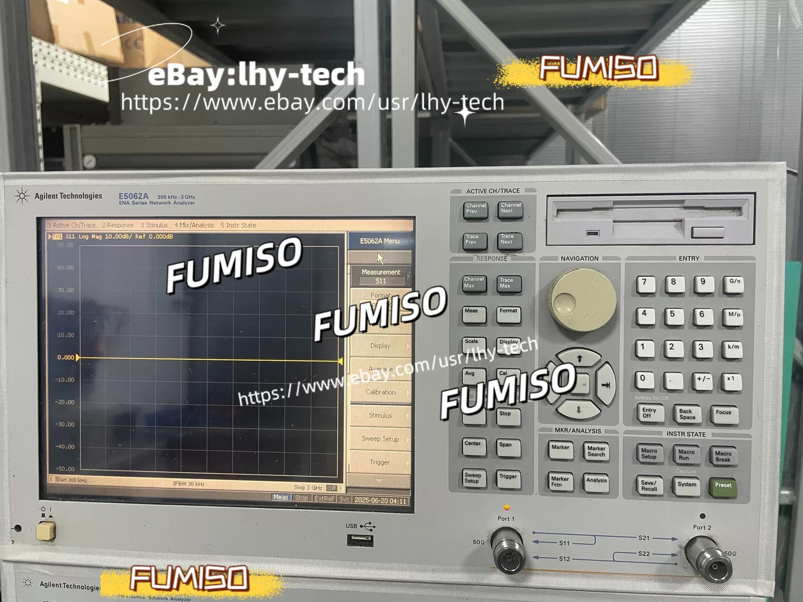 KEYSIGHT Agilent E5062A 300kHz-3GHz Vector network Analyzer /Good function #Yi&l
