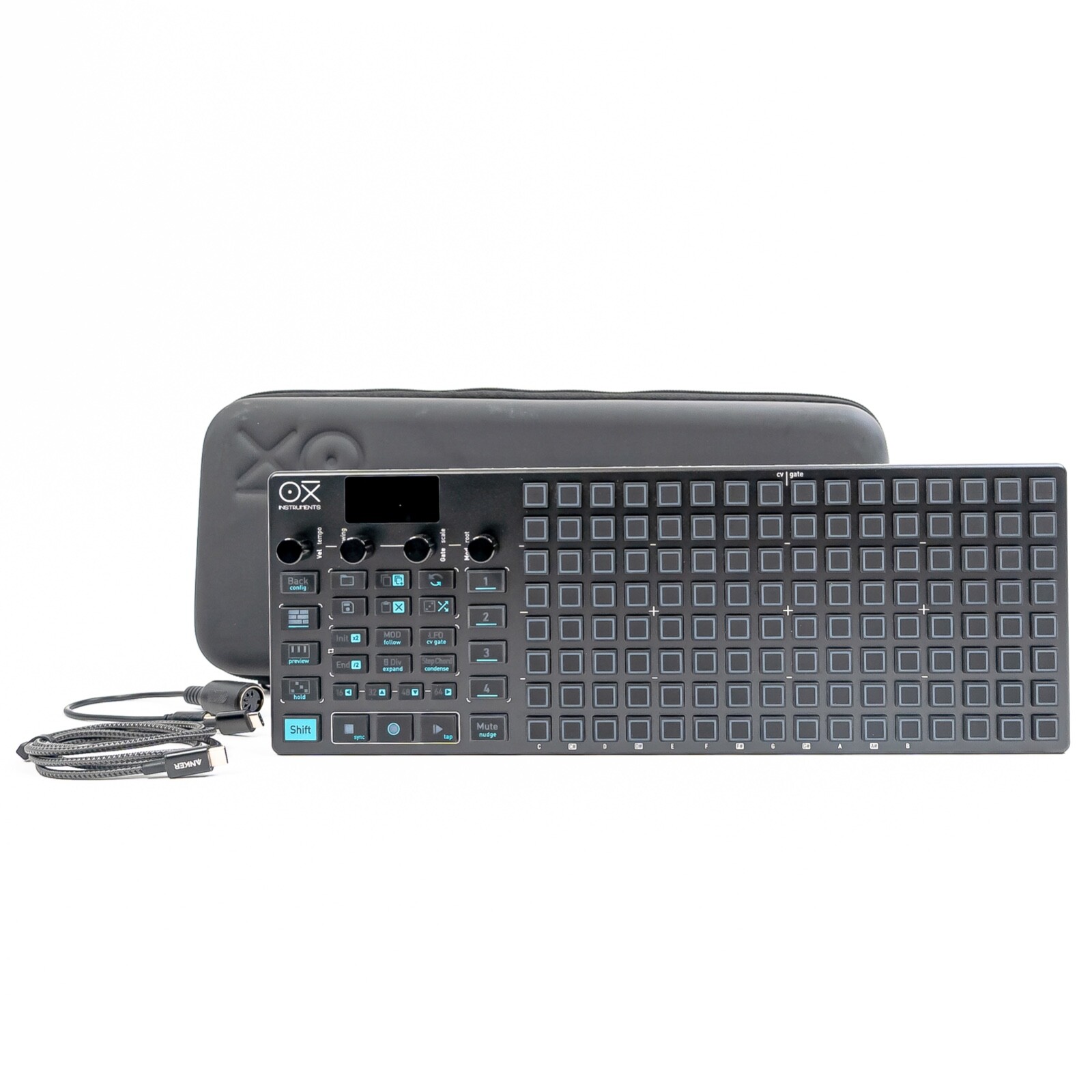 OXI Instruments One MIDI / CV Sequencer – With Case, USB, & MIDI to 1/8" Adapter