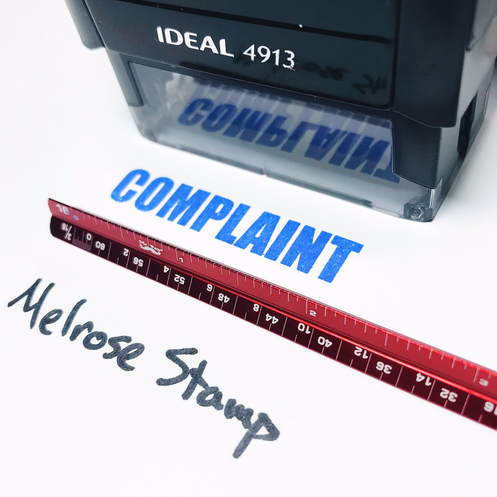 Complaint Rubber Stamp Blue Ink Self Inking Ideal 4913