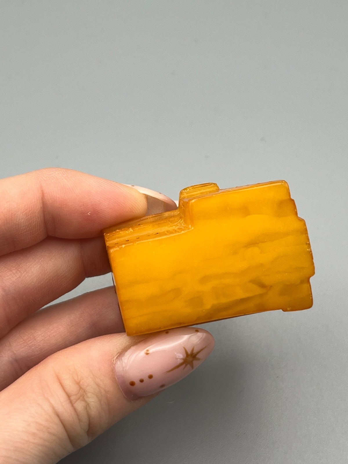 Vintage Butterscotch Amber House Figure
