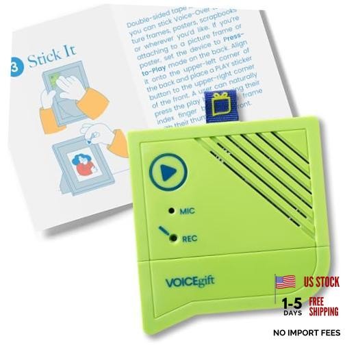 Voice-Over Mini Voice Recorder for Picture Frame, Mini Voice Green | 1 Pack