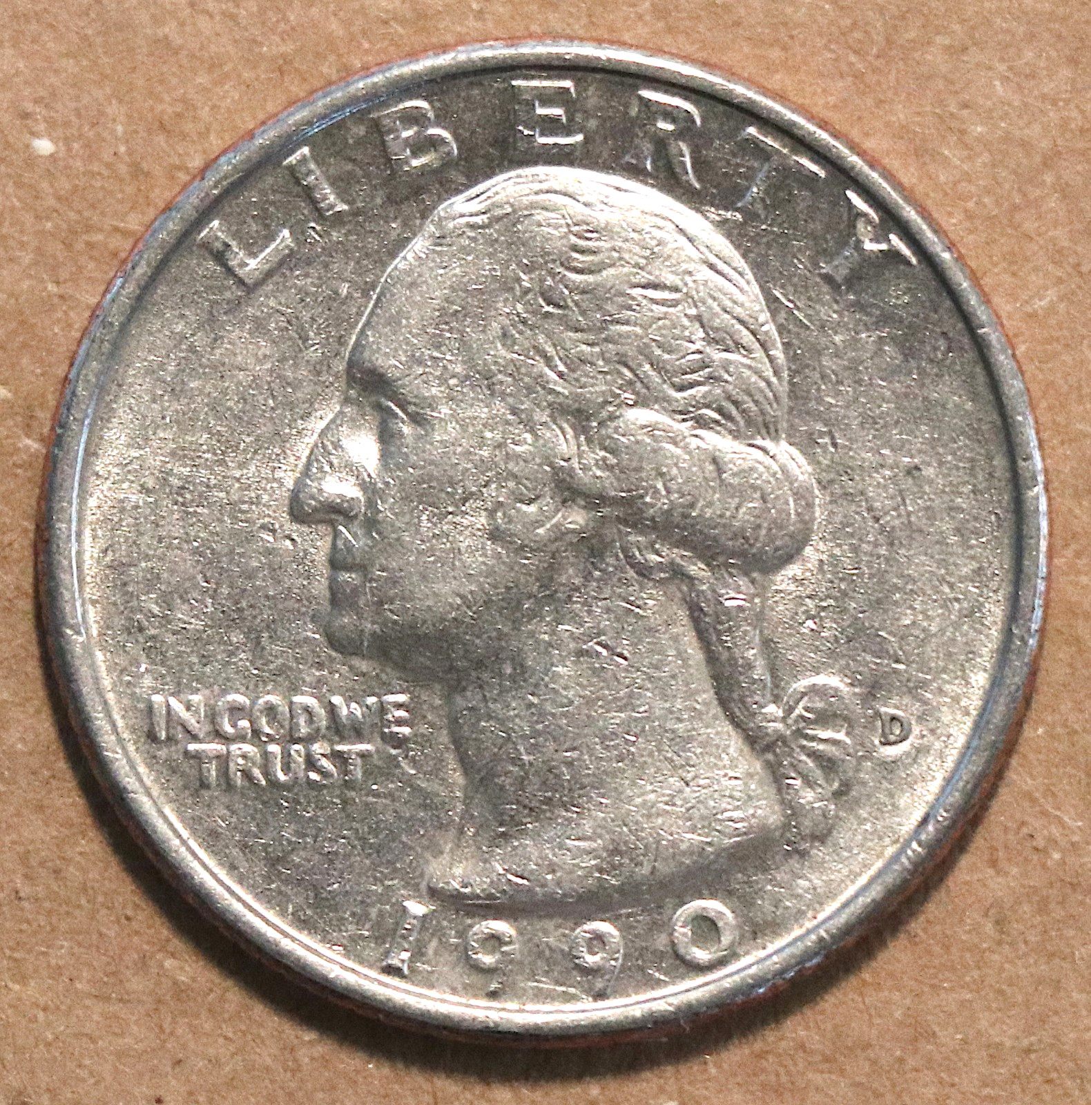1990 D Washington Quarter circulated