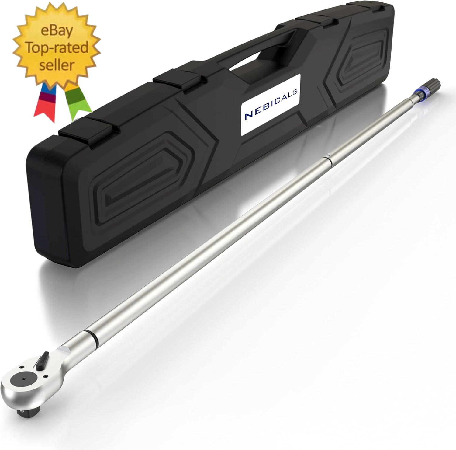 1'' 200-1000 Ft Lb Torque Wrench Heavy Duty, Dual Direction, High Hardness, Long