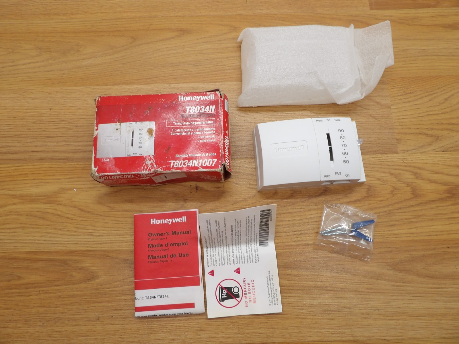Honeywell T8034N1007 Single-Stage Thermostat, White-FREE SHIPPING!!!!