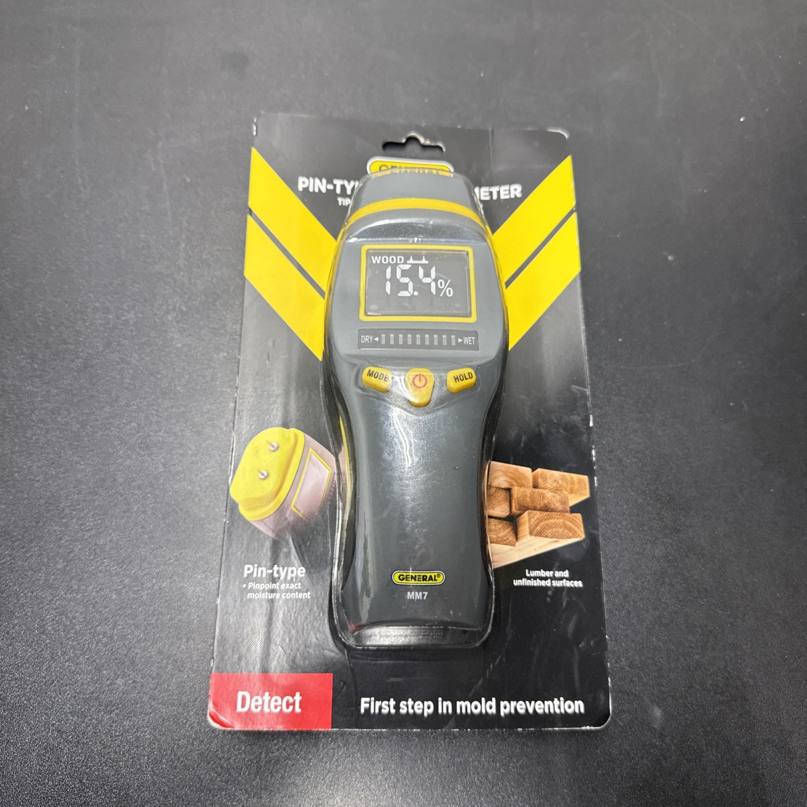 General Tools Pin Type Digital Moisture Meter w/ Water Damage & Mold Prevention