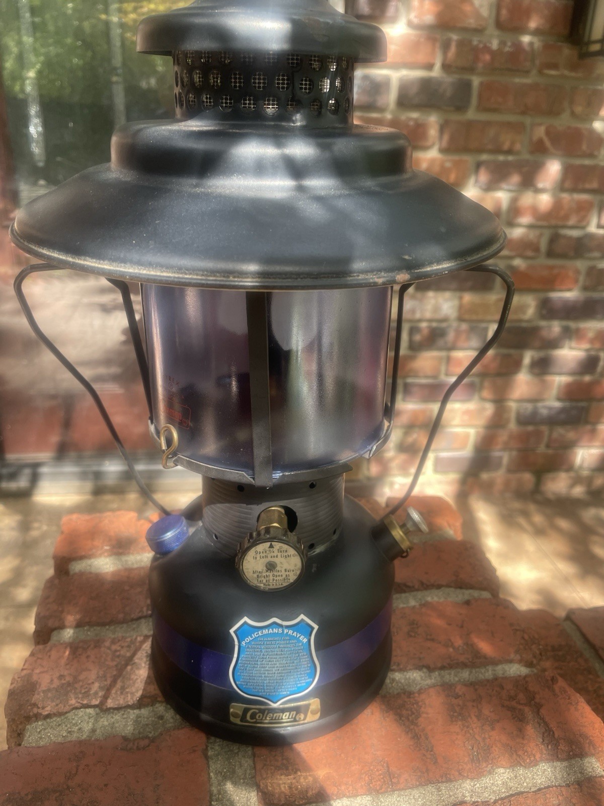 1972 Coleman 228F Custom Gray Policeman/ Policeman’s Prayer Lantern Cedar Case