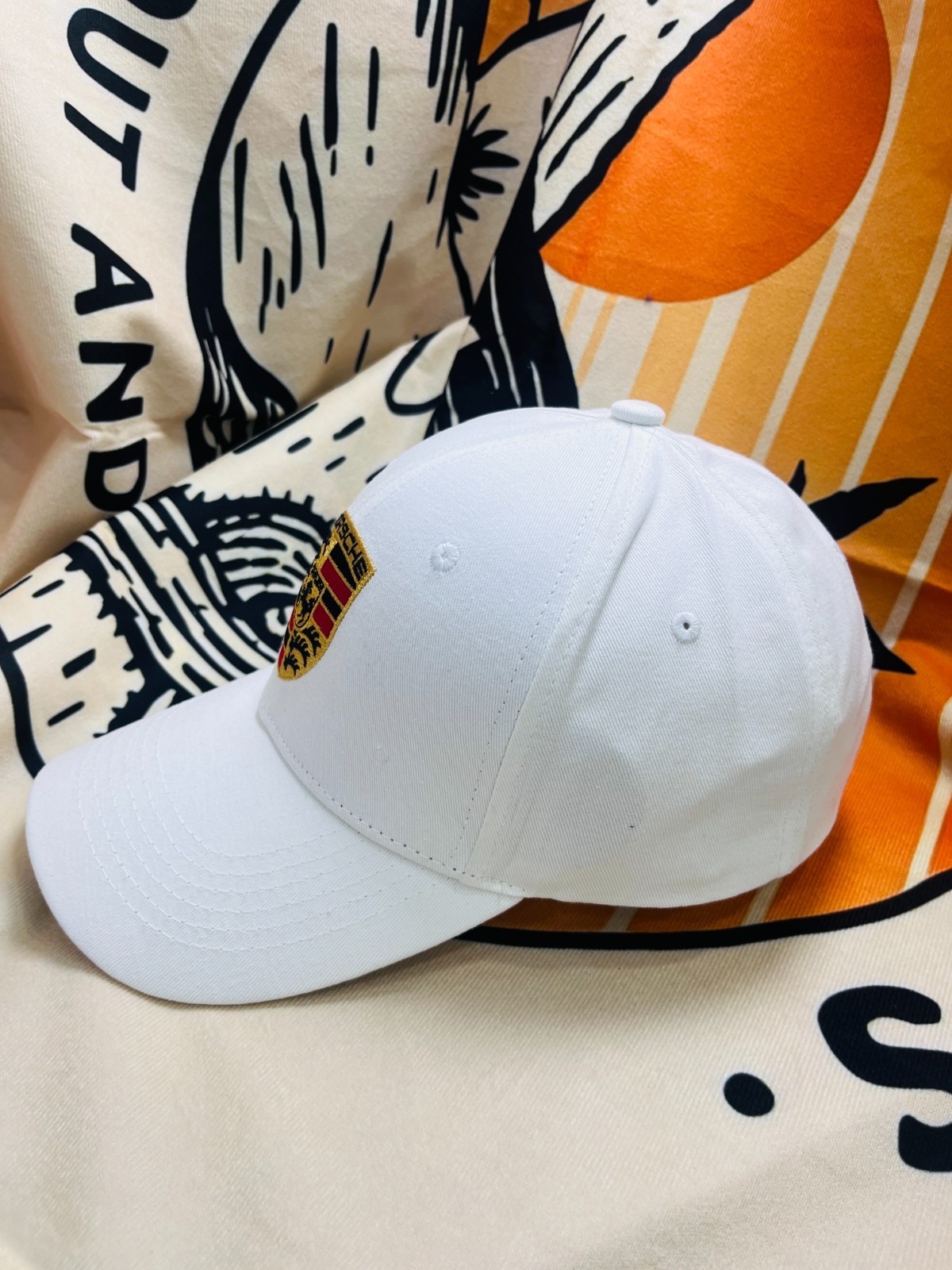 Porsche Racing Men's Outdoors Baseball Cap Adjustable White