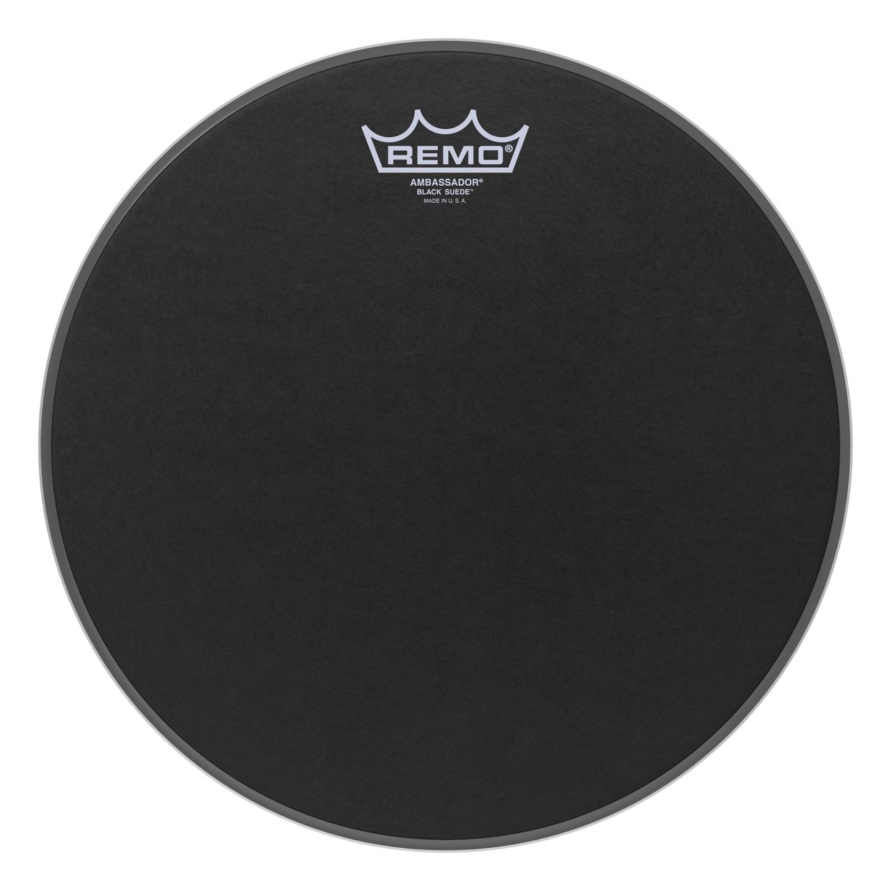 Remo Ambassador Black Suede Drumhead, 12"
