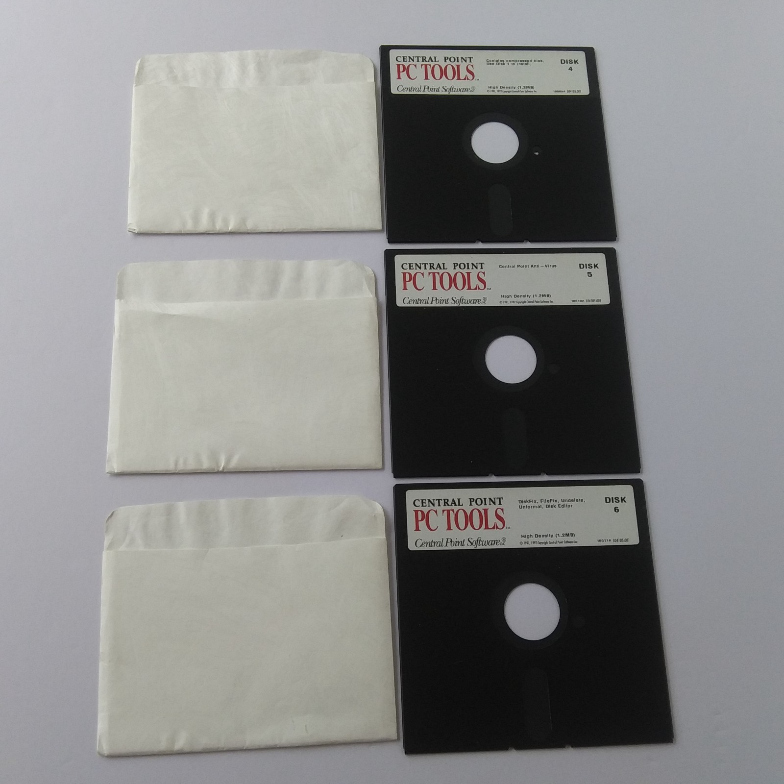Central Point PC Tools Anti Virus DOS 5.25 Floppy Disk Lot Disk 1 2 4 5 6