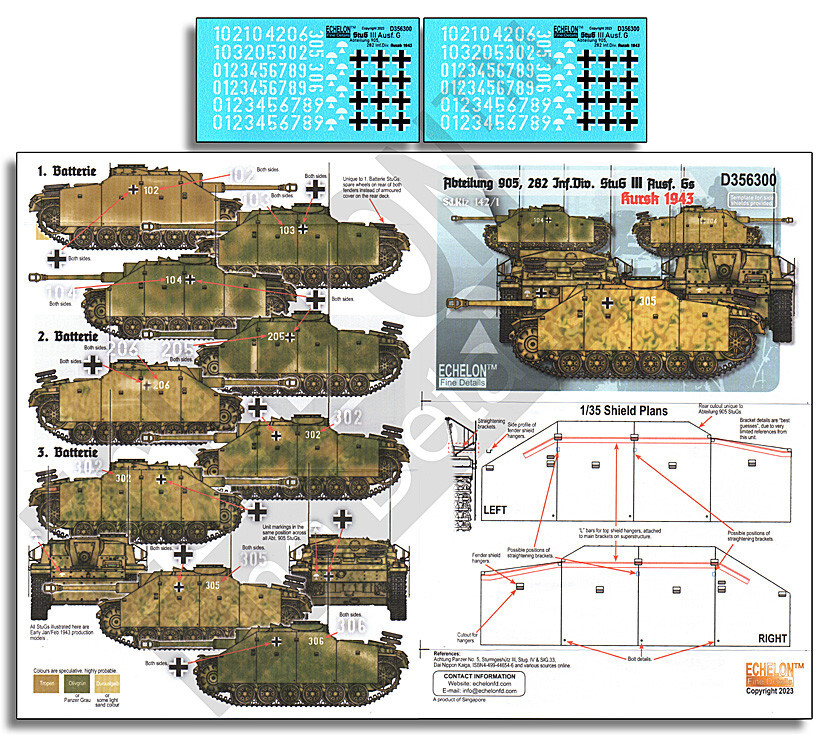 Echelon D356300 1/35 Abteilung 905, 282nd Infantry Division, StuG.III Ausf.Gs