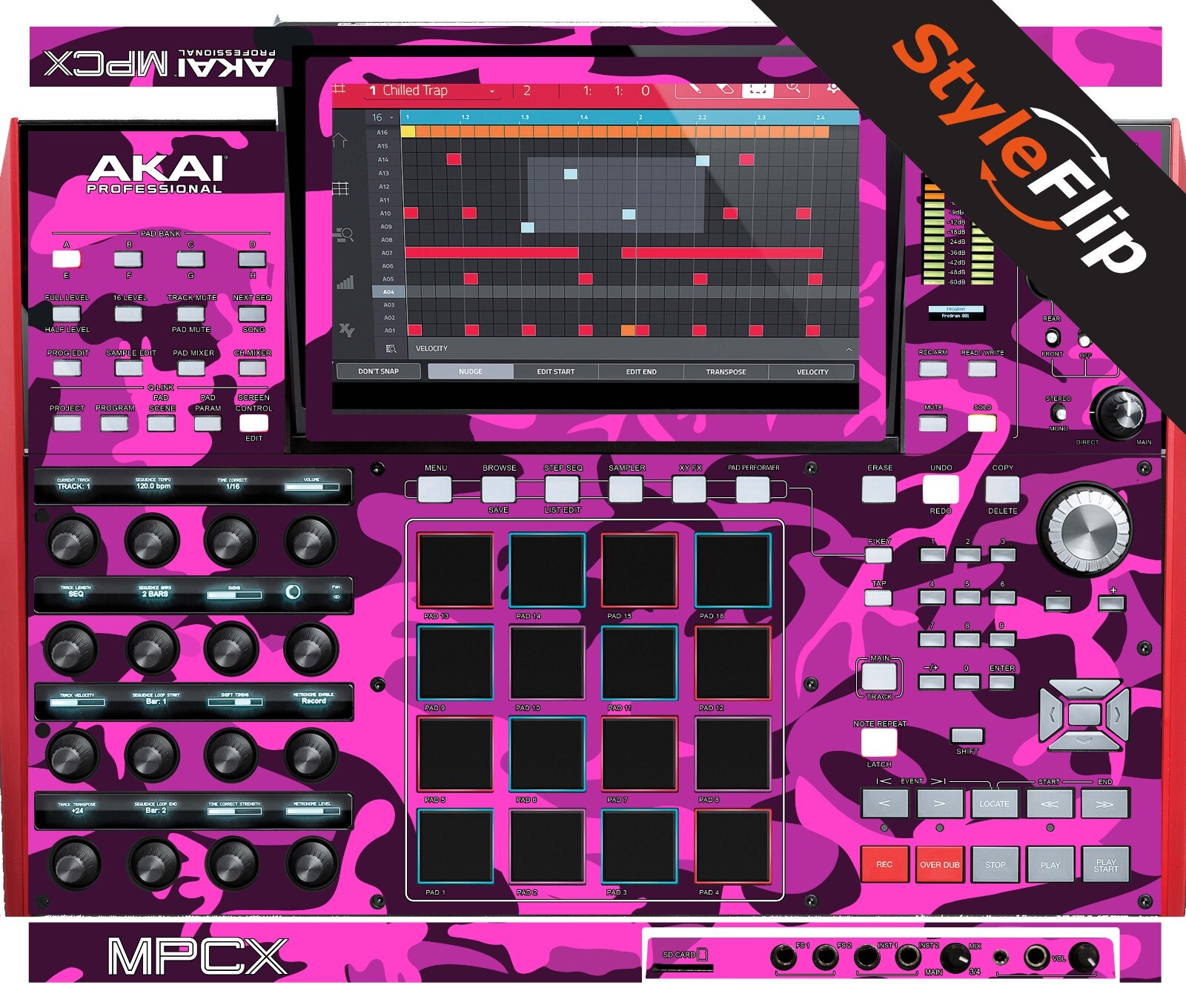 Akai MPC-X Skin | Camo Pink | Protective Decal | StyleFlip Skins