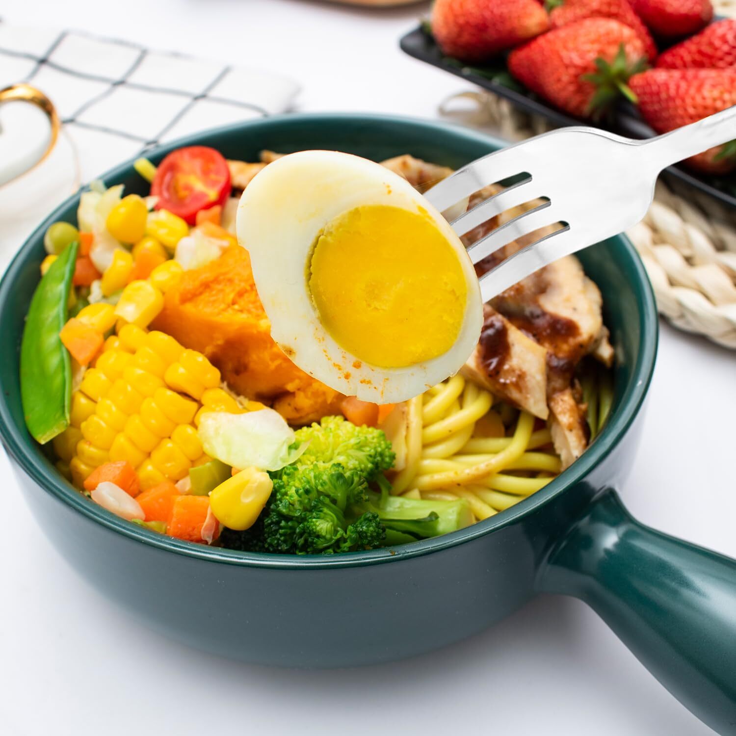 Extendable fork Spoon Telescopic Fork and Spoon Set Stainless Steel Long For