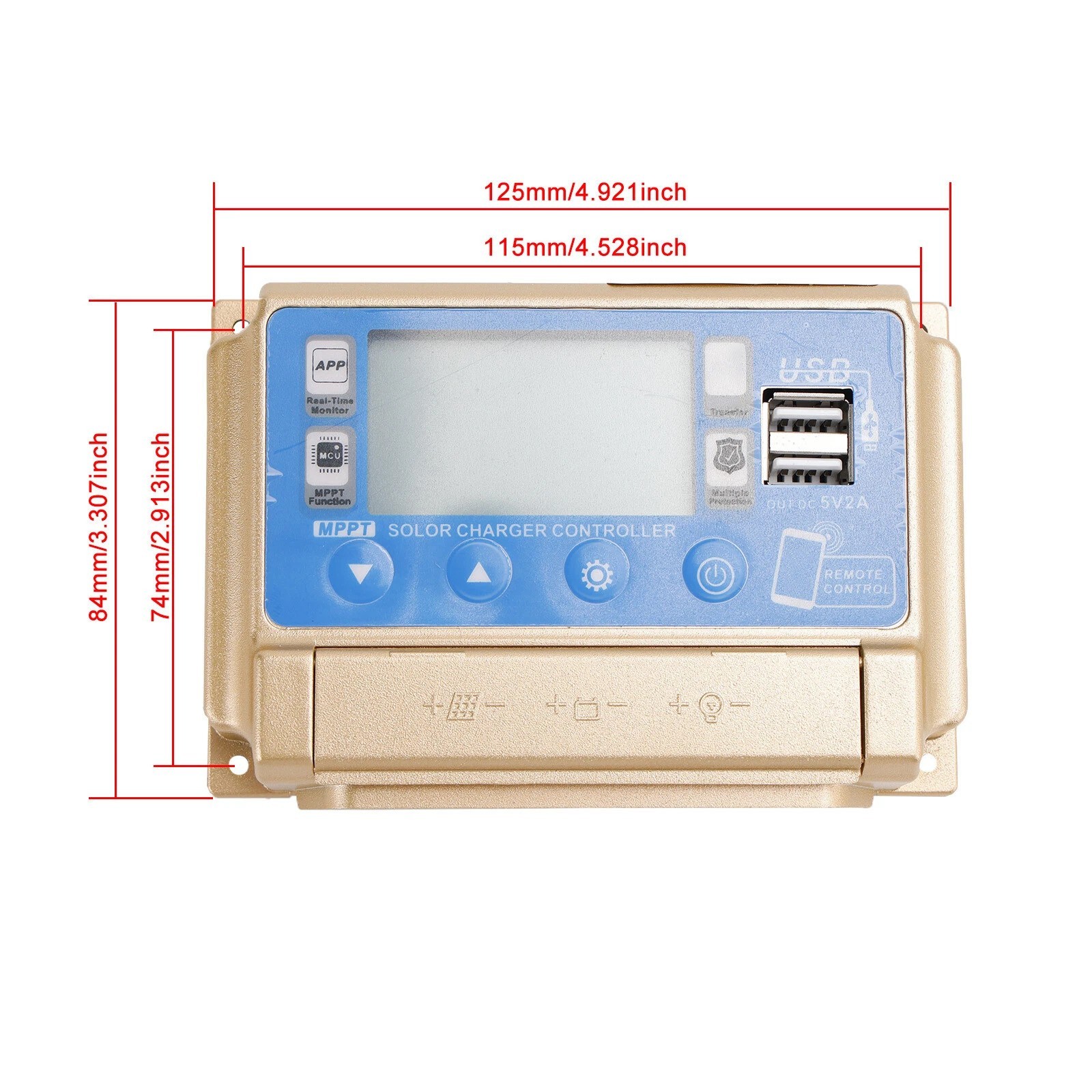 MPPT Solar Charge Controller 50A with Low Heat Generation Design for 12V 24V