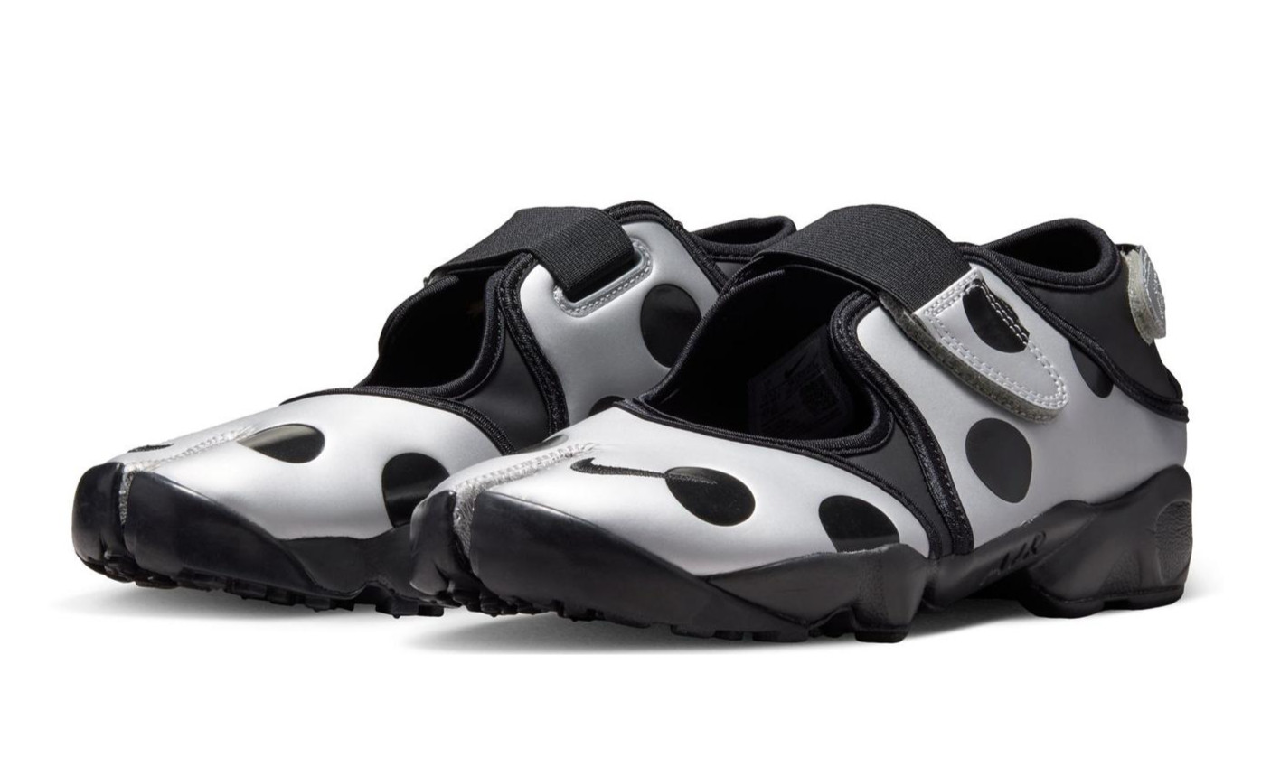 Nike Air Rift IR1226-001 BLACK BLACK-METALLIC SILVER Women's tom04