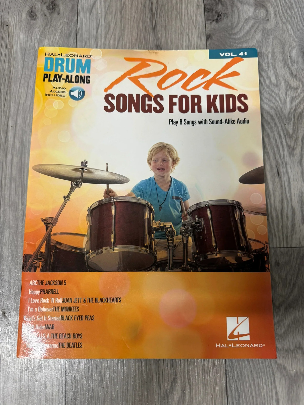 Drum Book Rock Songs for Kids / Play Along Music Notation