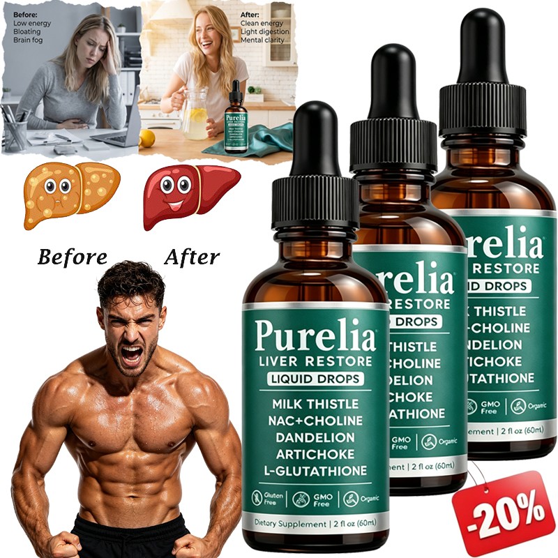 5PCS Purelia Liver Restore Drops – Complete Liver Detox Support Supplement 60ml