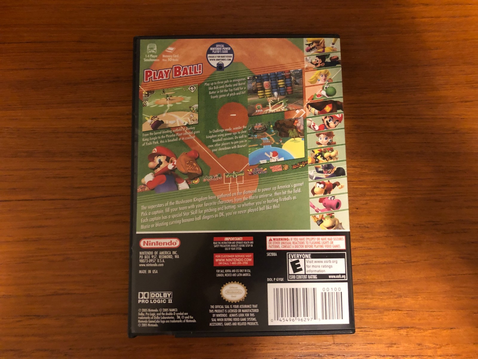 Replacement GameCube Case for Mario Superstar Baseball