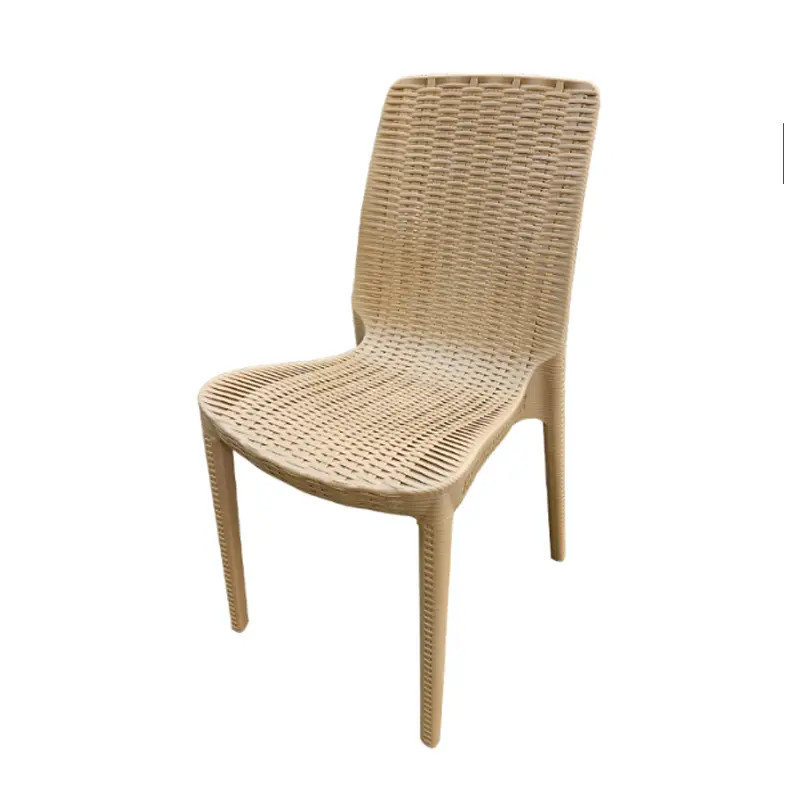 Oak Street Manufacturing Olympus Indoor/Outdoor Camel Tan Stacking Rattan Chair
