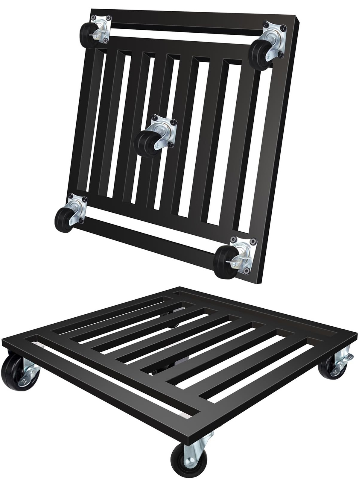 Heavy Duty Plant Caddy with Wheels, 20'' Rolling Plant Stand, 2 Pack, Black |...