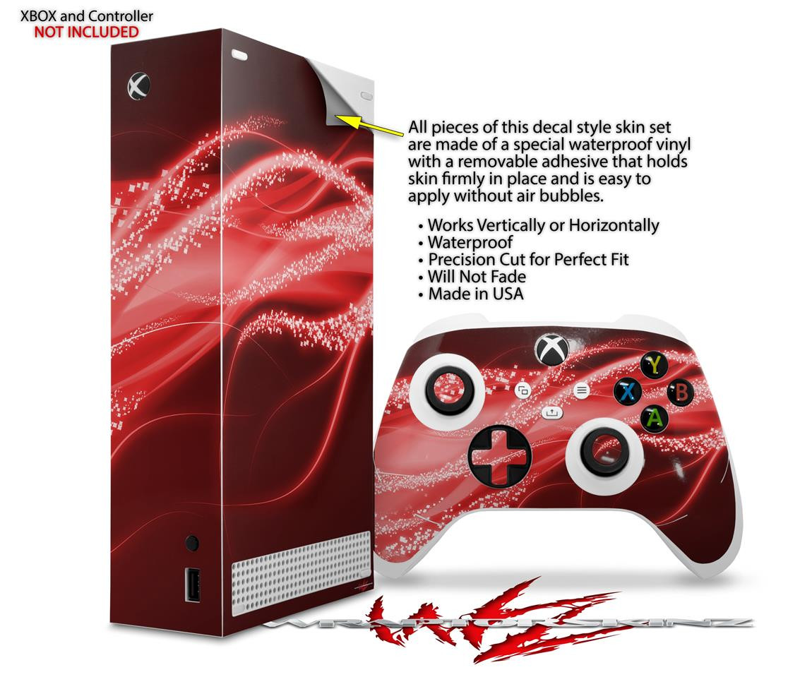 Skin Wrap for XBOX Series S Console Controller Mystic Vortex Red