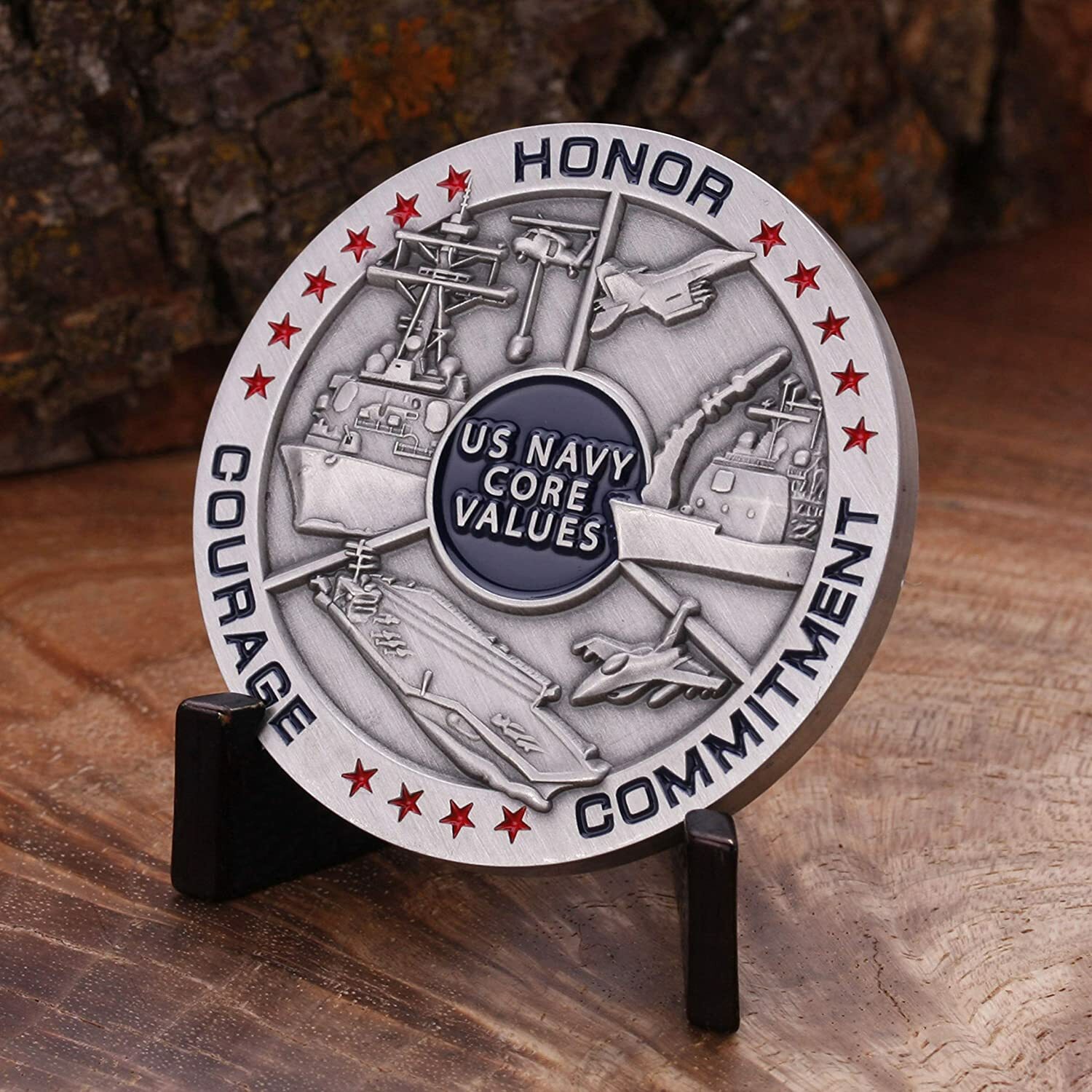 United States Navy Core Values Challenge Coin